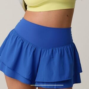 XS: Aerie Flirty Ruffle, Tiered Stretch Shorts